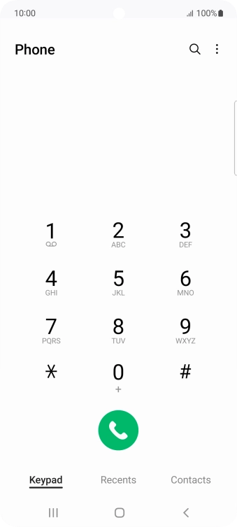 Press the menu icon.