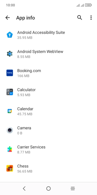 Press the required app.