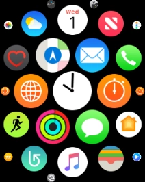 Press the music player icon.