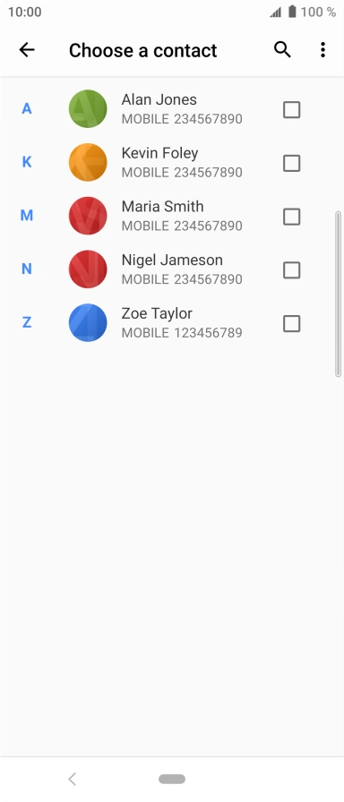 Press the menu icon.