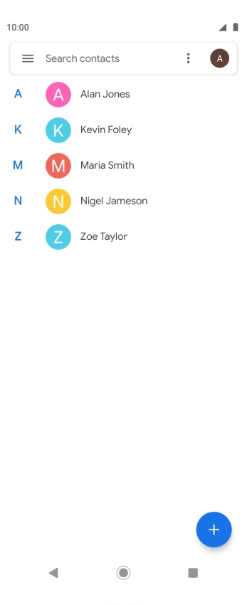 Press the new contact icon.