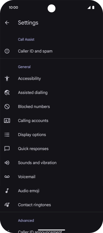 Press Calling accounts.