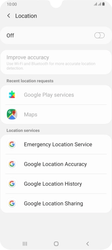 Press the indicator to turn the function on or off.