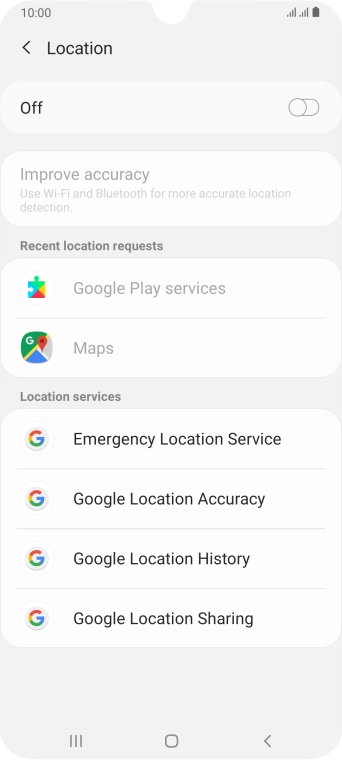 Press the indicator to turn the function on or off.