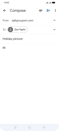 Press the attachment icon.
