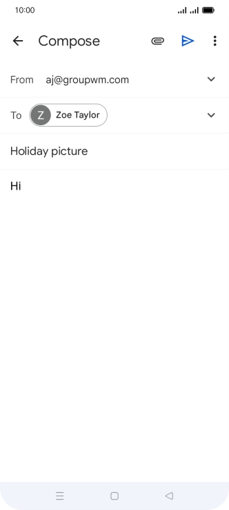 Press the attachment icon.