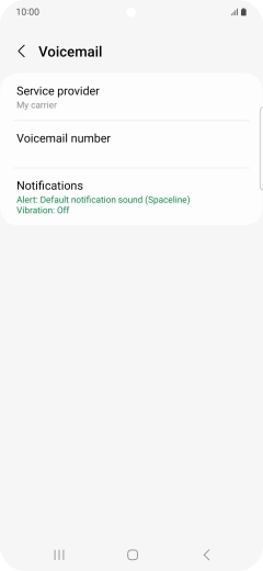 Press Voicemail number.