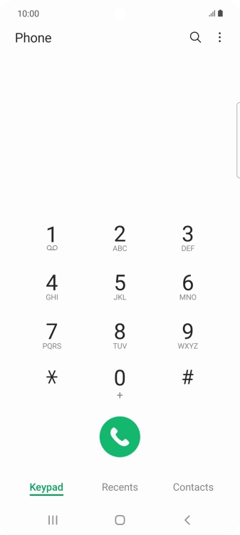 Press the menu icon.