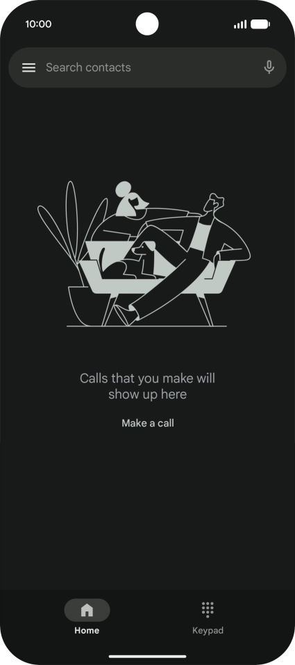 Press the menu icon.
