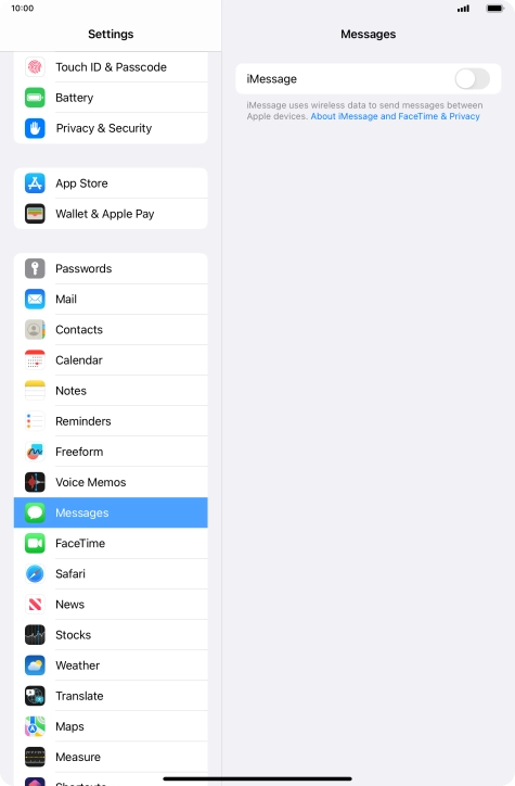 Press the indicator next to 