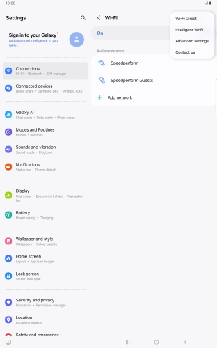 Press Intelligent Wi-Fi.