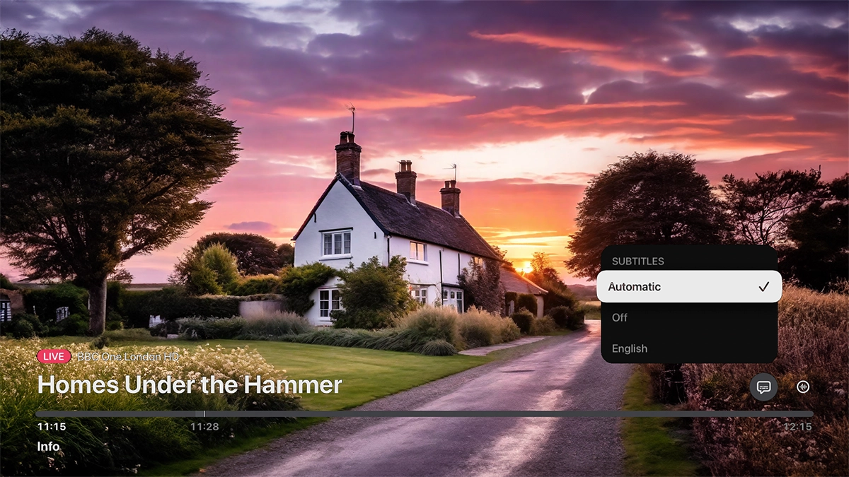 Highlight the required setting.