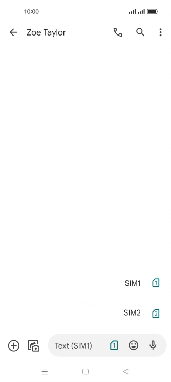 Press the required SIM.