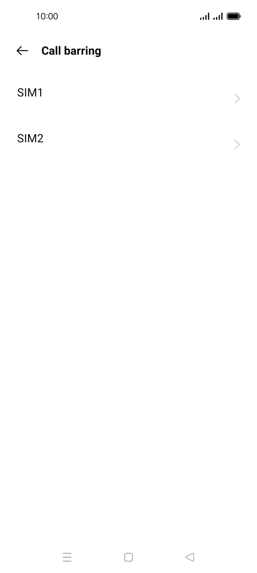 Press the required SIM.