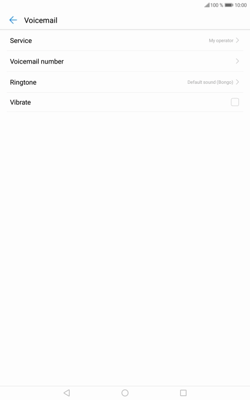 Press Voicemail number.