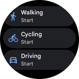 Press the required mode of transportation.