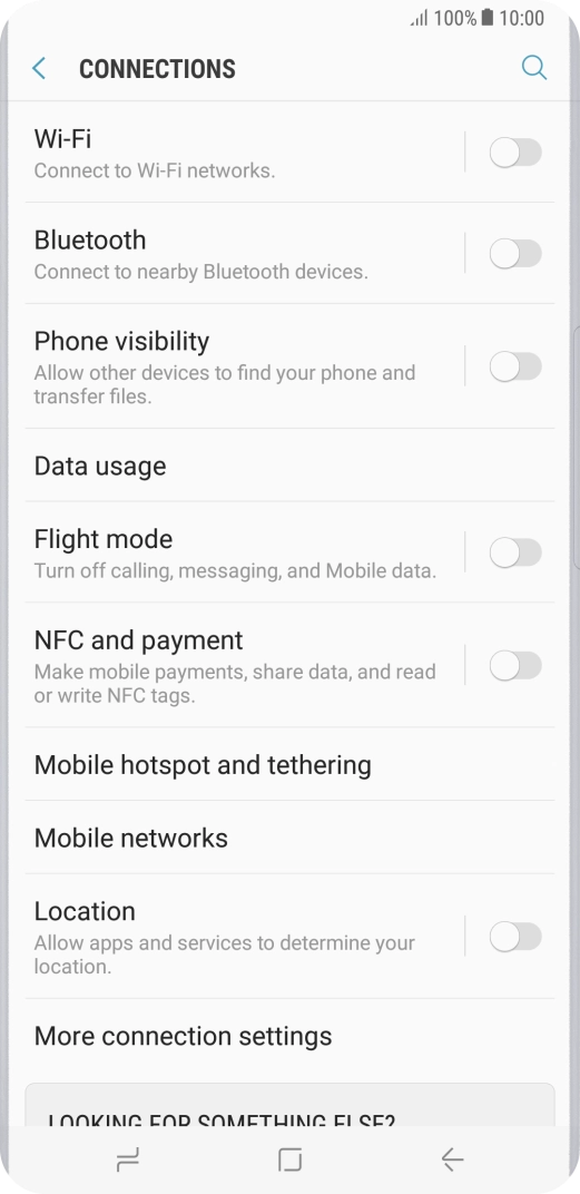 Press Mobile networks.