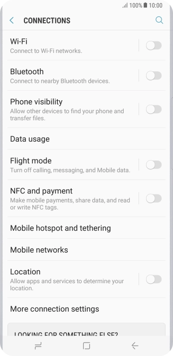 Press Mobile hotspot and tethering.