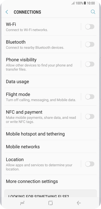 Press Mobile networks.