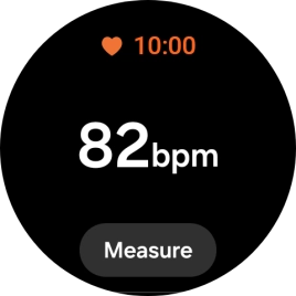Press Measure and wait while the smartwatch measures your heart rate.