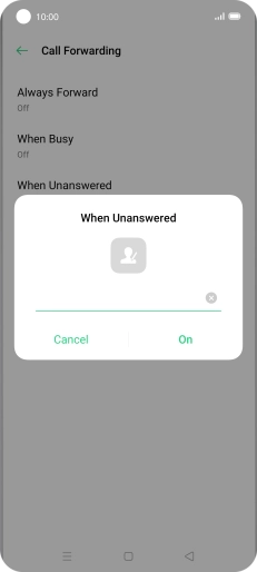 Key in +447953222222 and press On.