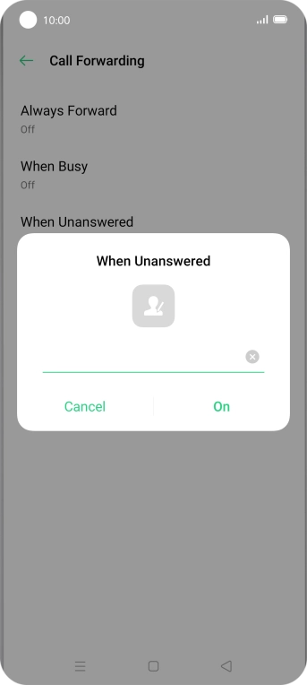 Key in +447953222222 and press On.