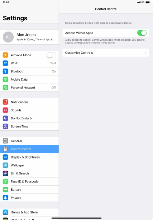 Press the indicator next to 
