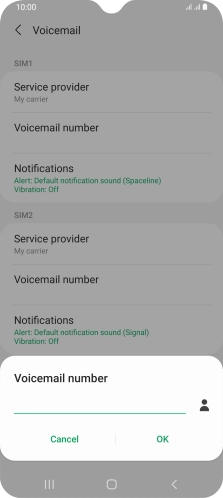 Key in +447953222222 and press OK.