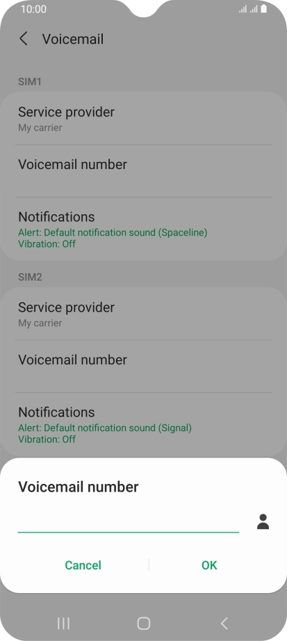 Key in +447953222222 and press OK.
