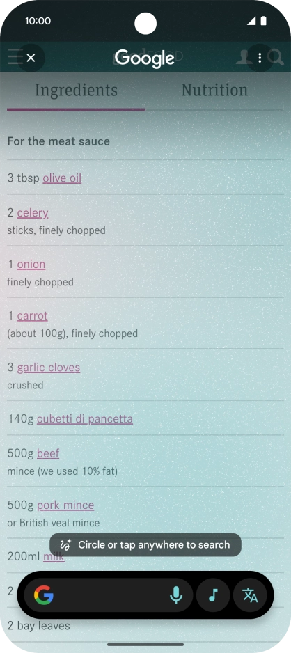 Press the translate icon.