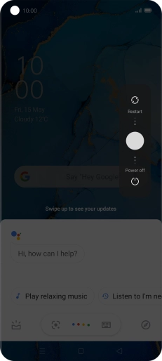 Press and drag the circle downwards.