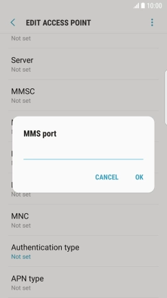 Key in 8080 and press OK.