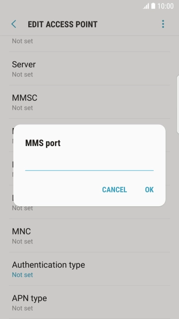 Key in 8080 and press OK.