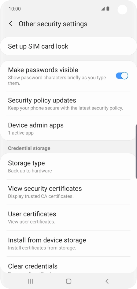 Press Set up SIM card lock.