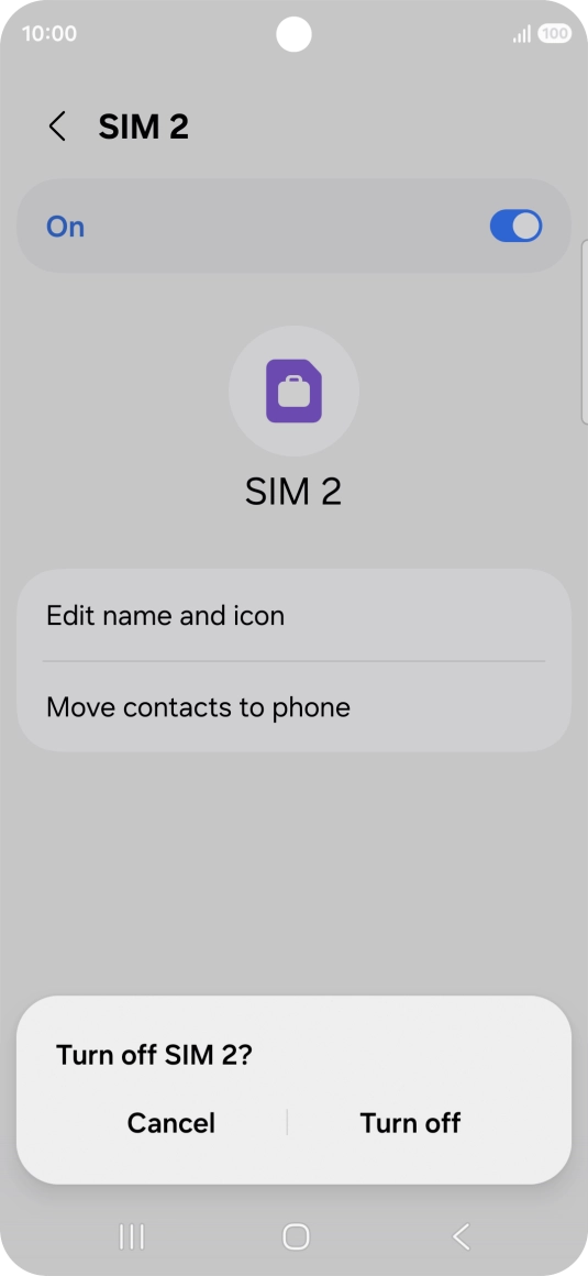 If you turn off use of the price plan, press Turn off.