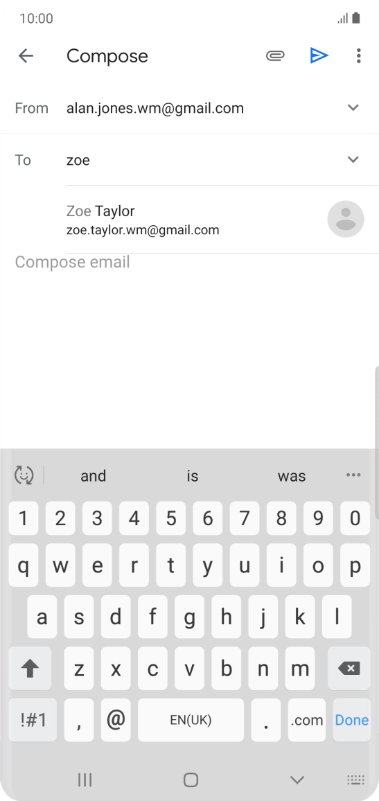 Press the required contact.