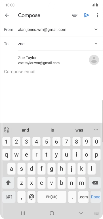 Press the required contact.