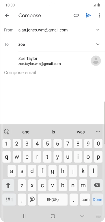 Press the required contact.
