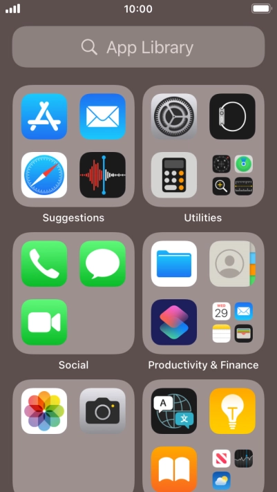 Press the required app.