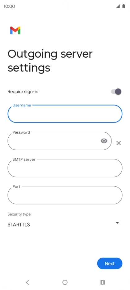 Press the field below 