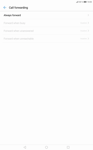 Press the required divert type.