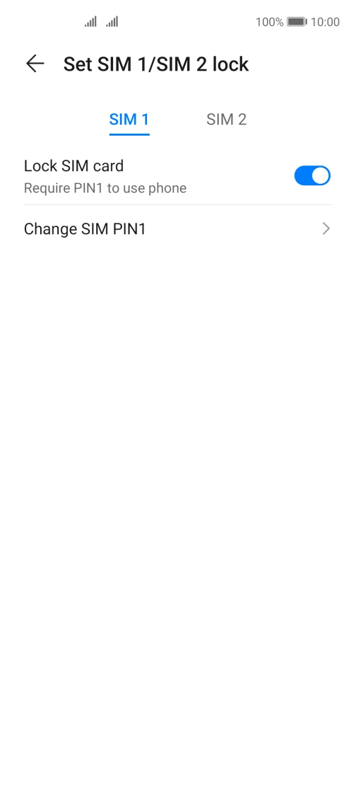 Press the required SIM.