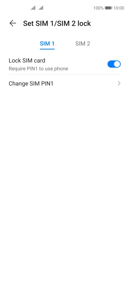 Press the required SIM.