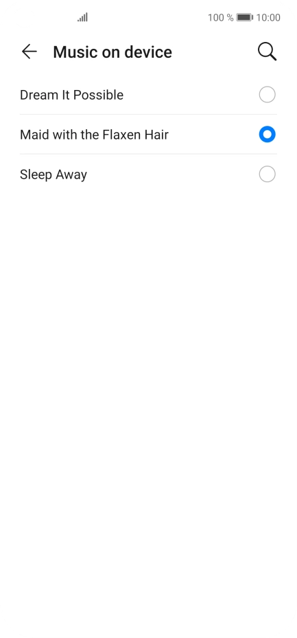 Once you've found a ring tone you like, press arrow left.