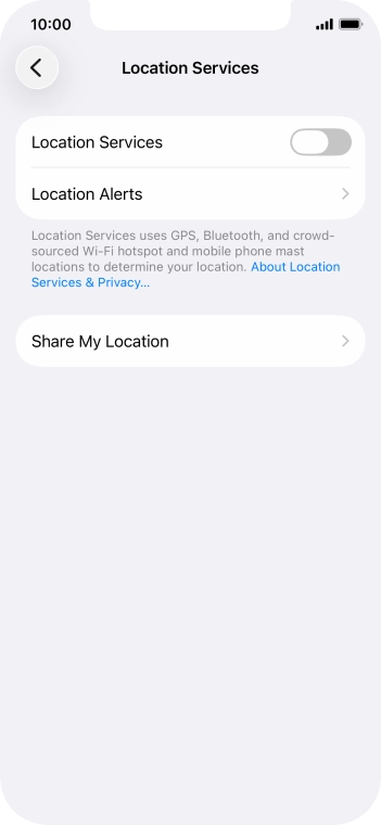 Press the indicator next to 