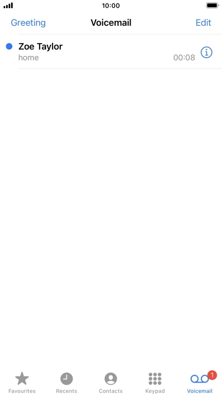 Press the required message.