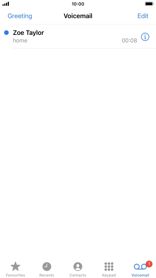 Press the required message.