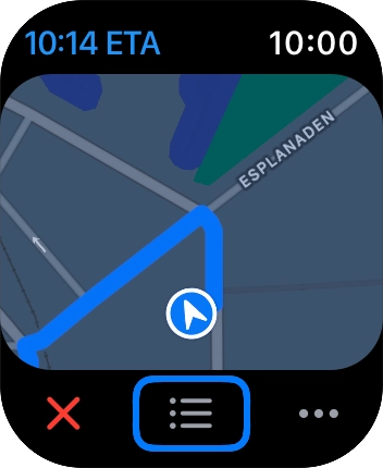 Turn the Digital Crown to zoom in or out on the map.