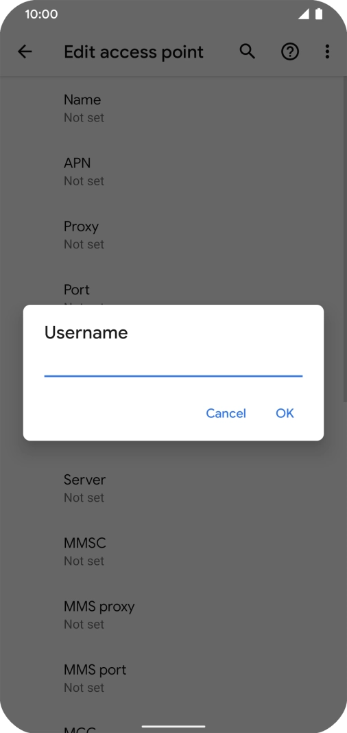 Key in eesecure and press OK.