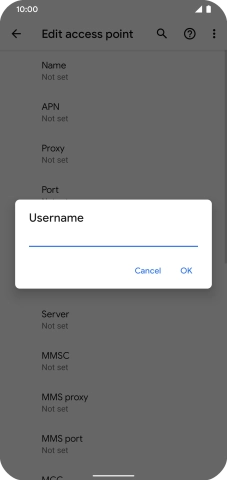Key in eesecure and press OK.